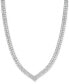 Diamond Double Row V 16-1/2" Collar Necklace (10 ct. t.w.) in 14k White Gold