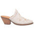 Фото #1 товара Dingo Wildflower Floral Embroidered Pointed Toe Mule Womens Off White Casual Sho