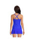 Фото #2 товара Women's Tie Front Underwire Tankini Swimsuit Top Adjustable Straps