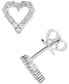 ფოტო #1 პროდუქტის Diamond Heart Stud Earrings (1/2 ct. t.w.) in 14k White Gold