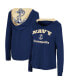 ფოტო #4 პროდუქტის Women's Navy Navy Midshipmen Catalina Hoodie Long Sleeve T-Shirt