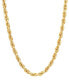 ფოტო #1 პროდუქტის Diamond Cut Rope Chain 22“ Necklace (4-3/8mm) in 10k Yellow Gold