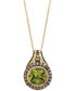 Фото #1 товара Le Vian green Apple Peridot (3-1/2 ct. t.w.), Chocolate Diamonds (1-1/8 ct. t.w) & Vanilla Diamonds (1/6 ct. t.w.) Pendant Necklace in 14k Yellow Gold, 18"