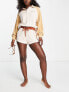 Volcom mioumeow towelling long sleeve jumper co-ord in sand