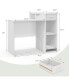 Фото #4 товара Computer Desk Modern Laptop PC Desk with Adjustable Shelf and Cable Hole-White