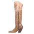 Фото #3 товара Dan Post Boots Aretha Embroidery Python Print Snip Toe Cowboy Womens Brown Casu