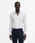 ფოტო #1 პროდუქტის Men's Slim-Fit Textured Cotton Dress Shirt