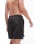 Topman skinny cargo swim shorts in black