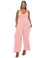 Фото #2 товара Plus Size Raven Wide Leg Pocket Jumpsuit