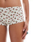 Reclaimed Vintage mini short bikini bottoms in floral print