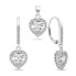 Фото #1 товара Charming set of jewelry hearts SET195W (pendant, earrings)