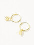 Фото #3 товара Kingsley Ryan gold plated earrings with dangley happy face in gold