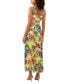 Фото #2 товара Women's Floral Print Square Neck Maxi Dress