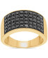 ფოტო #4 პროდუქტის Men's Black Diamond Ring (2 ct. t.w.) in 14k Gold-Plated Sterling Silver