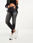 River Island high rise slim jeans in black