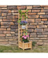 Outdoor 12" x 12" Backyard Plant Bed w/ Strong Wooden Design