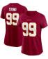 Women's Chase Young Burgundy Washington Football Team Name Number T-shirt