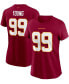 ფოტო #1 პროდუქტის Women's Chase Young Burgundy Washington Football Team Name Number T-shirt