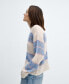 ფოტო #2 პროდუქტის Women's Checks Knitted Sweater