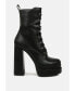 Фото #1 товара meows faux leather high heel platform ankle boots