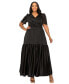 ფოტო #1 პროდუქტის Plus Size Joli Surplice Neck Dress