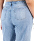 Фото #6 товара Plus Size Ultra-High-Rise Two-Tone Jeans