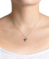 ფოტო #2 პროდუქტის Crystal Hummingbird Pendant Necklace (0.19 ct. t.w.) in Sterling Silver