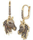 Chocolate Ombré Diamond & Chocolate Diamond Horse Drop Earrings (3/4 ct. t.w.) in 14k Gold