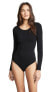 Фото #1 товара Yummie 297486Women's Long Sleeve Seamless Shaping Thong Bodysuit, Medium/Large