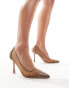 RAID Heeled Shoe in Brown Mesh