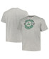 ფოტო #1 პროდუქტის Men's Heather Gray Notre Dame Fighting Irish Big and Tall Circle Logo T-shirt