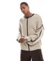 ADPT oversized panel jumper in beige