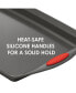 Nonstick Bakeware Cookie Pan Set, 5-Pc., Gray with Red Silicone Grips