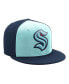 Фото #1 товара Бейсболка-снепбек двухцветная Starter Мужская голубая, синего моря, с логотипом Сиэтл Кракен
