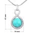 Фото #2 товара Silver pendant with natural Turquoise JST14709TU