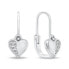 Фото #2 товара Tender girl earrings heart EA182W