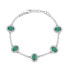 Фото #1 товара Luxury silver bracelet with zircons Fancy Life Green FLG34