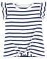 Фото #3 товара Toddler Striped Tie-Front Tee 2T