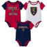 MLS Real Salt Lake Infant 3pk Bodysuit - 6-9M