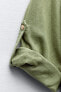 Фото #8 товара Рубашка из смесового льна с узлом ZARA
