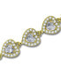 ფოტო #7 პროდუქტის Cubic Zirconia Heart Halo Link Bracelet