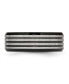 Stainless Steel Brushed Black IP-plated Striped 8mm Band Ring