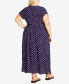 Фото #3 товара Plus Size Havana Print Maxi Dress