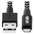 Фото #5 товара Tripp M100-006-HD Heavy-Duty USB-A to Lightning Sync/Charge Cable - MFi Certified - M/M - USB 2.0 - 6 ft. (1.83 m) - 1.8 m - Lightning - USB A - Male - Male - Black - Metallic