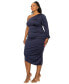 Фото #3 товара Plus Size Gaia Asymmetrical Bodycon Dress