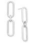 ფოტო #1 პროდუქტის Paperclip Chain Double Drop Earrings, Created for Macy's