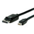 ROLINE Secomp DisplayPort Cable - DP - Mini DP - M/M 1 m - 1 m - DisplayPort - Mini DisplayPort - Male - Male - Black