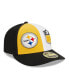 Фото #1 товара Men's Gold, Black Pittsburgh Steelers 2023 Sideline Low Profile 59FIFTY Fitted Hat