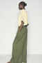 WIDE-LEG LINEN-BLEND TROUSERS