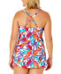 Фото #4 товара Women's Printed One-Piece Swim Dress